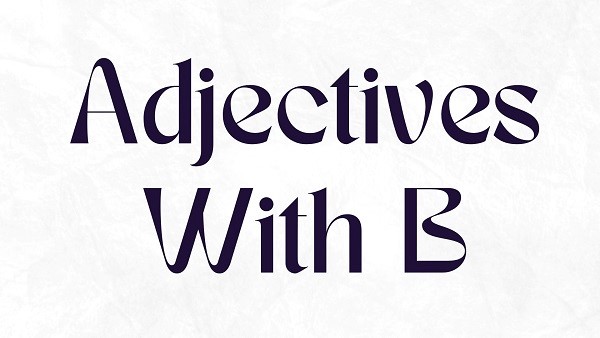 B Adjectives